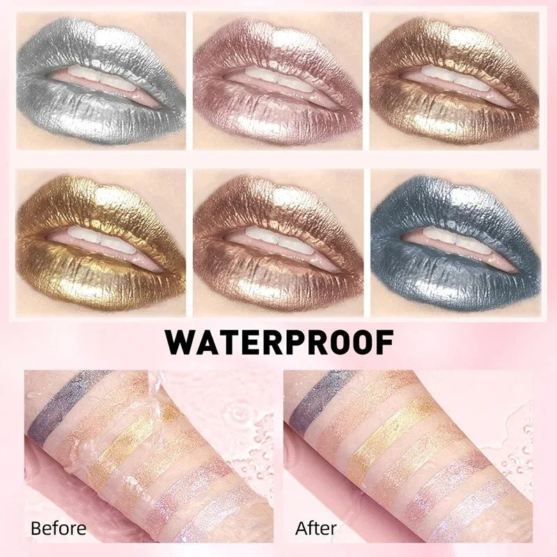 Diamond Liquid Lipstick Moisturizing Long-Lasting Makeup Mirror Gloss Sparkling Pink Lip Glaze Non Stick Cup Lip Gloss Cosmetics