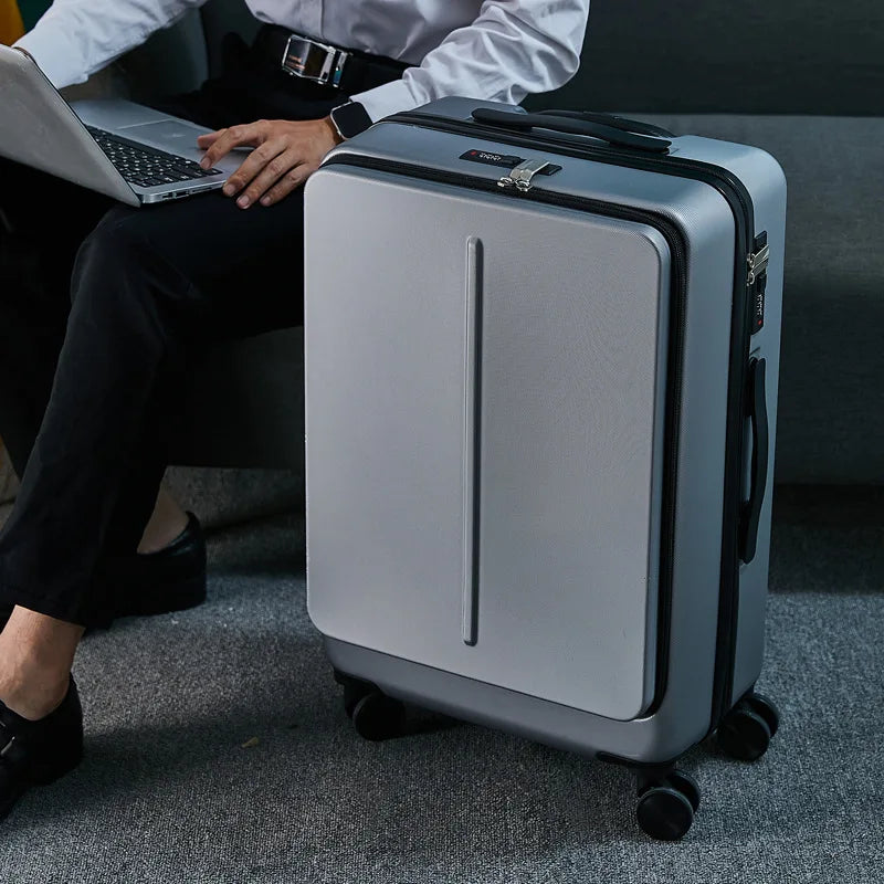 Suitcases Cabin Rolling With Spinner Wheels — Pink | KIMLUD