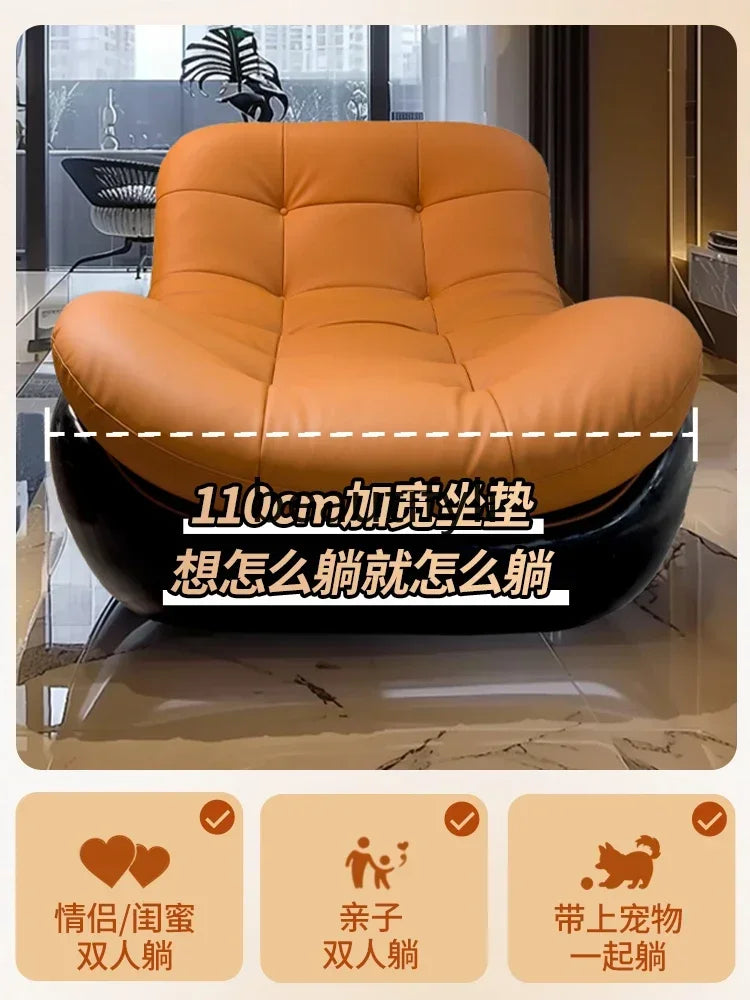 KIMLUD, C Medieval reclining sofa chair study balcony villa leisure single retro lazy sofa, KIMLUD Womens Clothes