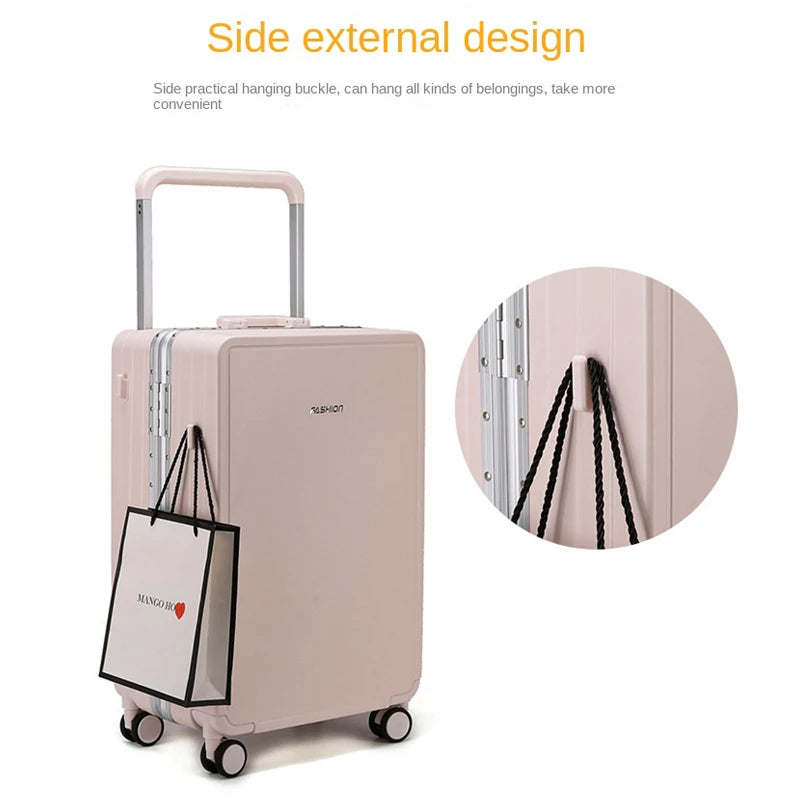 Aluminium Frame Travel Luggage Carry-On With Mute Wheels — Slate Gray | KIMLUD