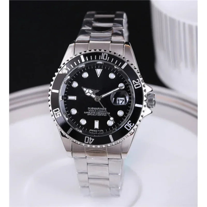 2025 Men Automatic Watch Business Waterproof Mechanical Watches Luxury Stainless Steel Day Date Mens Watch Man Gift AAA+