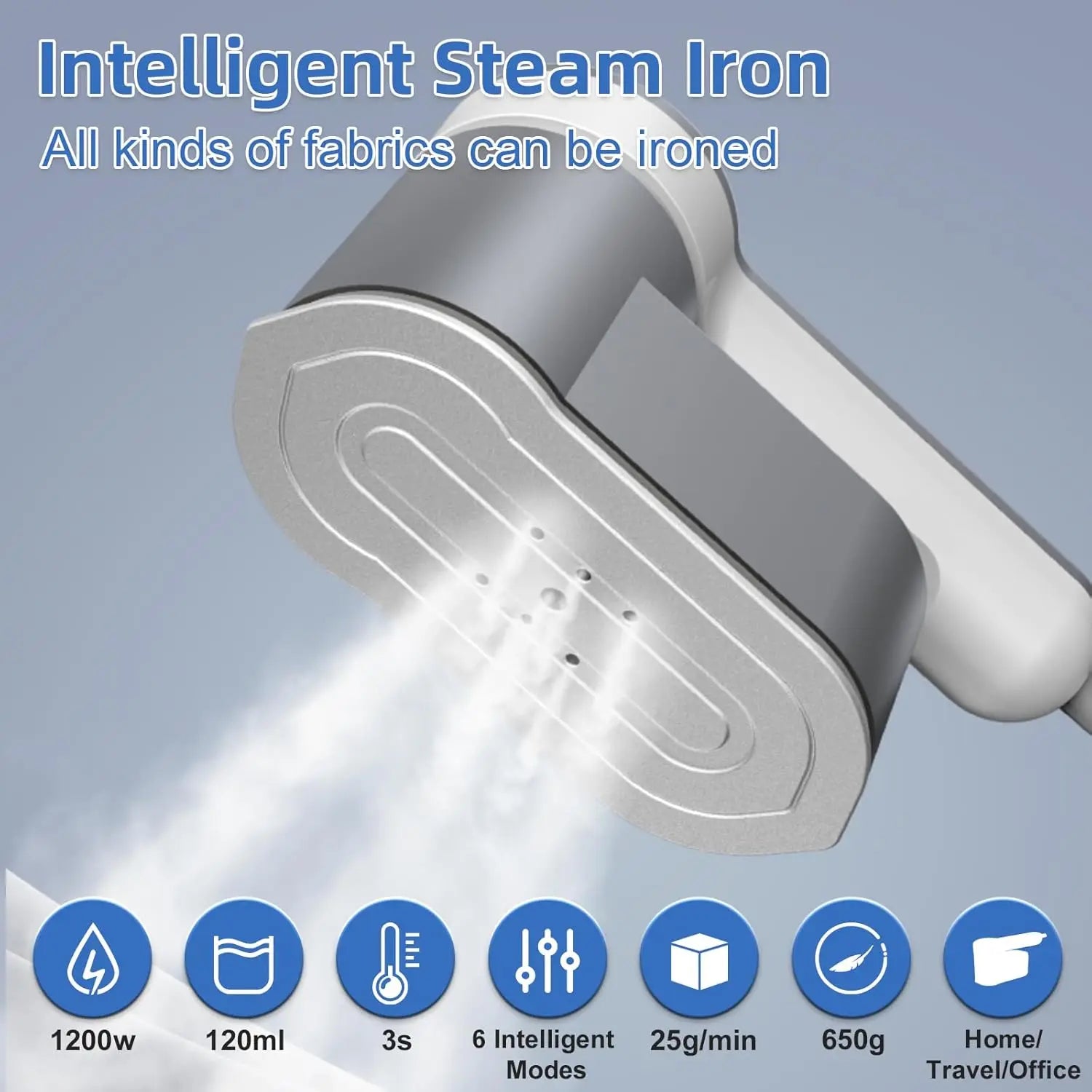 KIMLUD, New Intelligent Steam Ironing Machine Portable Travel Steamers for Clothes LCD Diplay Screenc Mini Handheld Garment Iron Steamer, KIMLUD Womens Clothes