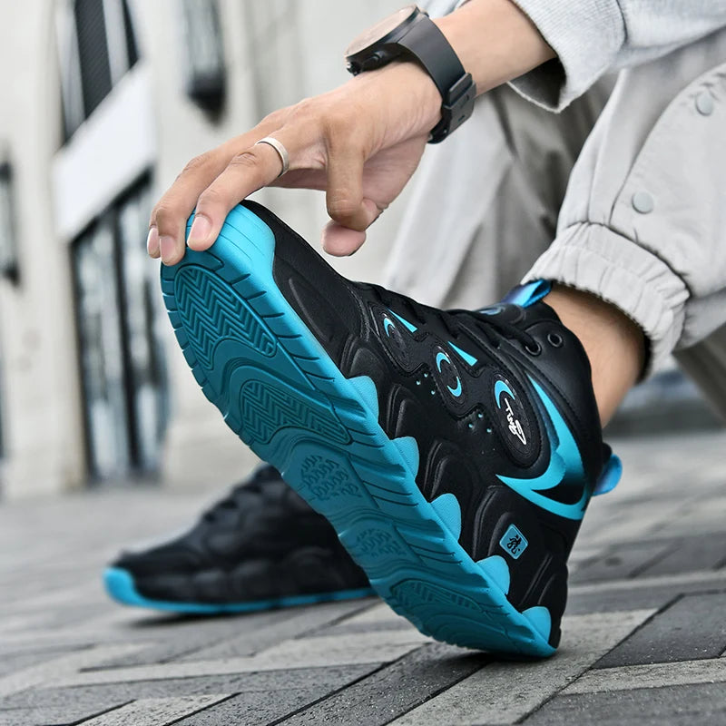 Trendy Men Shoes High Top Men Basketball Shoes Wear-resisting Non-slip Casual Sports Shoes Man Outdoor Fitness Training Sneakers