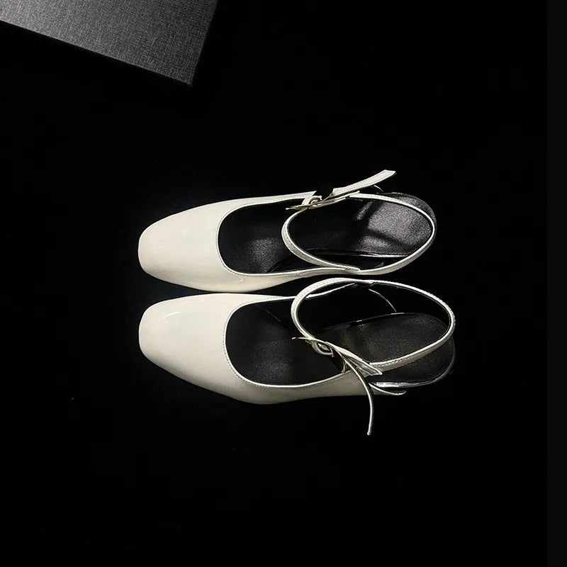 Sandals – Cross Strap – Roman Sandals – Black White | KIMLUD