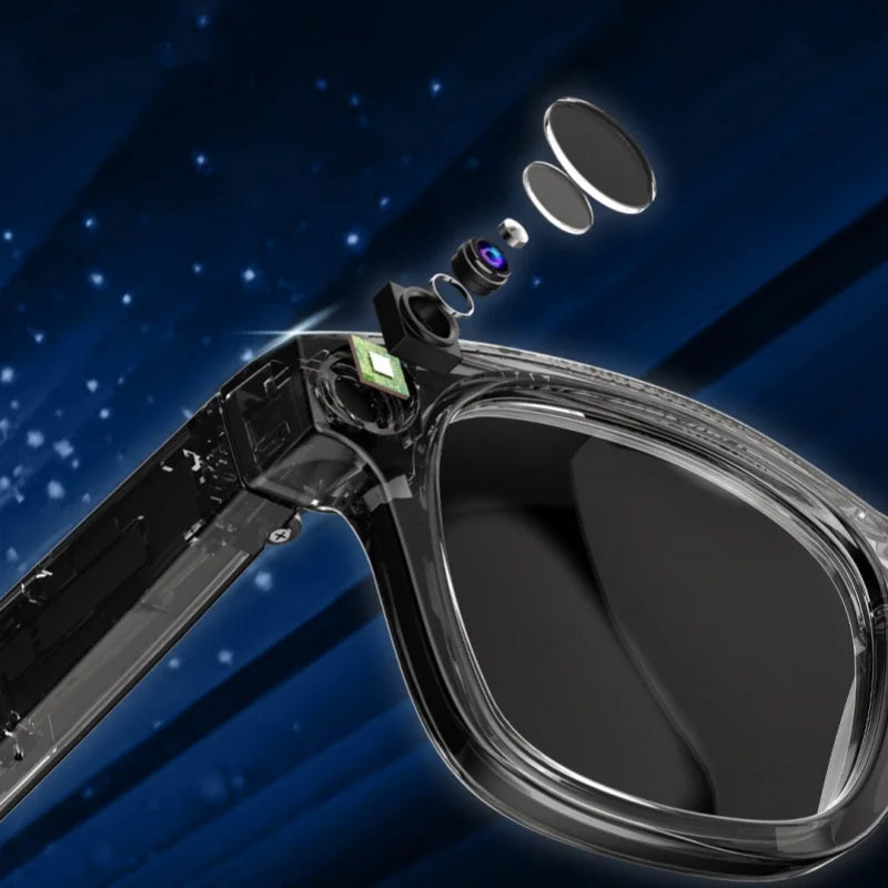 AI smart glasses, outdoor photography, anti-shake, video recording, object recognition, voice call translation, noise reduction