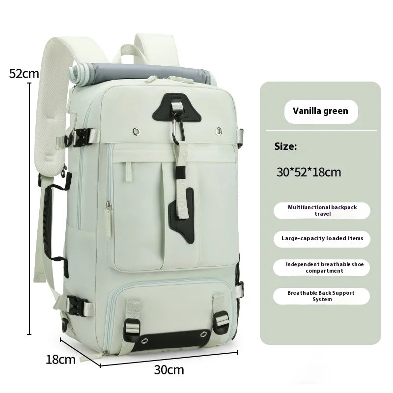 Large capacity men's backpack with high-end feel, travel backpack, sports outdoor luggage bag, mountain climbing bag, waterproof