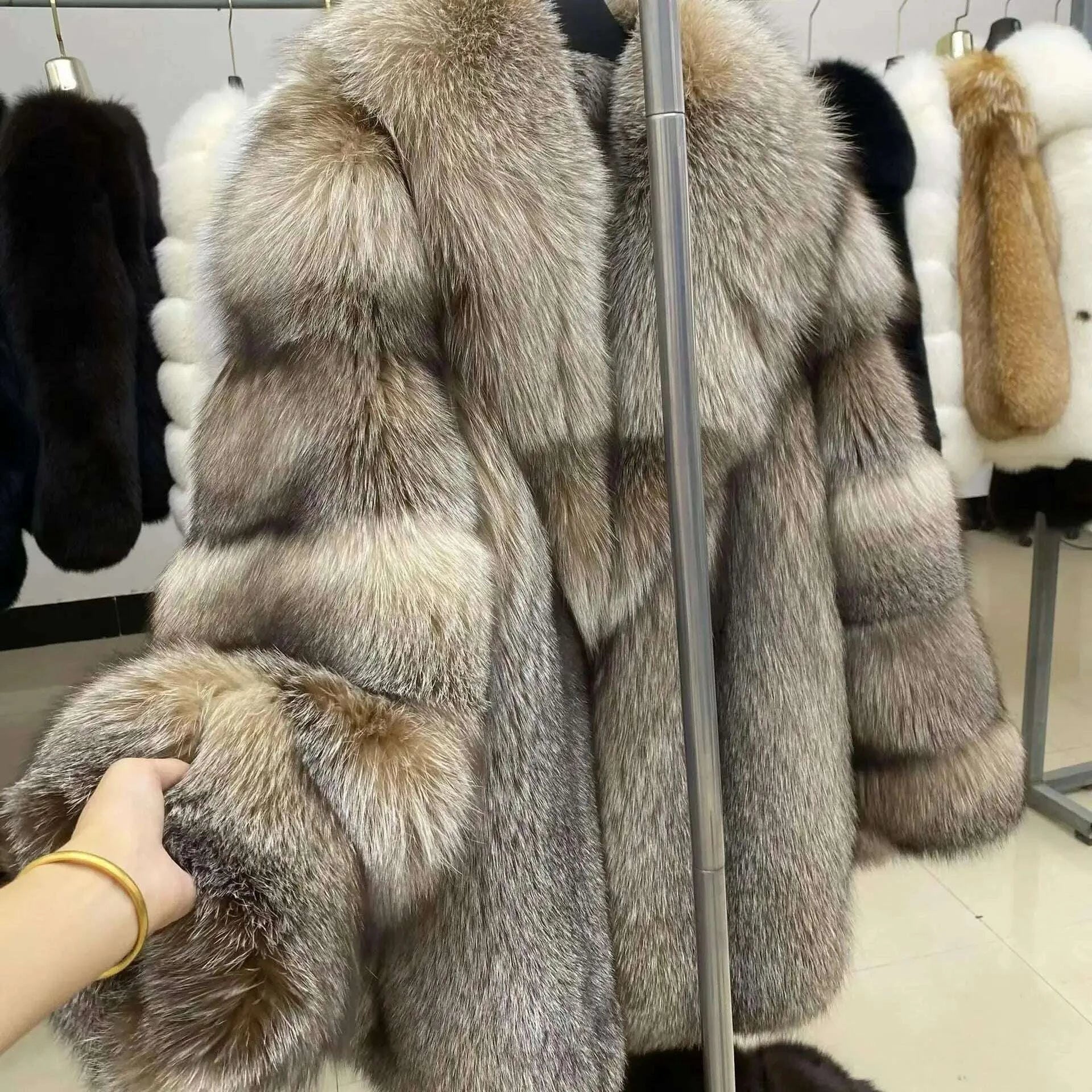 high-end-elegant-womens-silver-blue-fox-jacket-long-fox-collar-v-neck-custom-color-real-fox-fur-womens-coatkimludkimlud-35569614