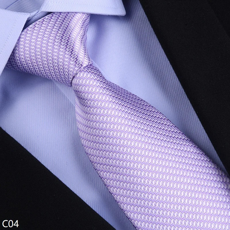 Silk Tie – 8cm Wide Checkered Pattern – Silk | KIMLUD