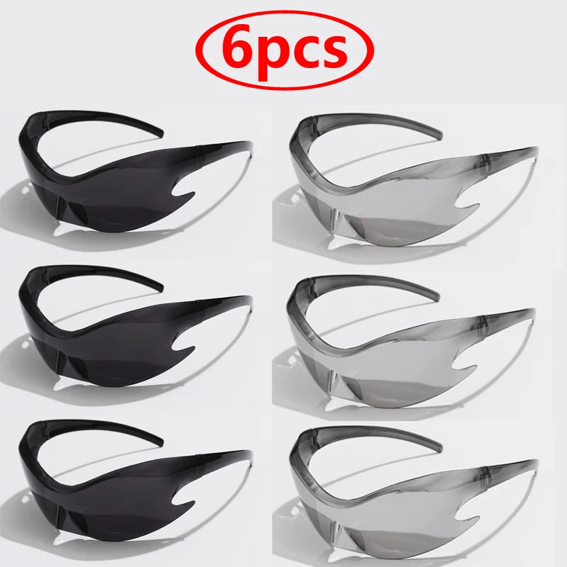 Punk Style Sunglasses UV400 Shield — Black | KIMLUD