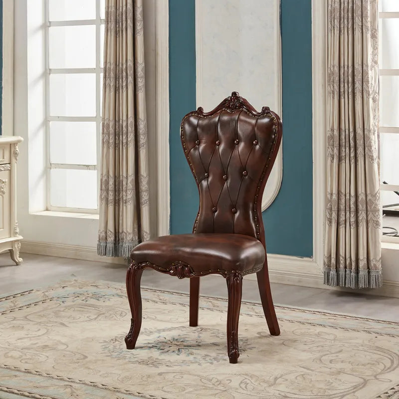 Solid Wood Chairs European Light Luxury — Natural | KIMLUD