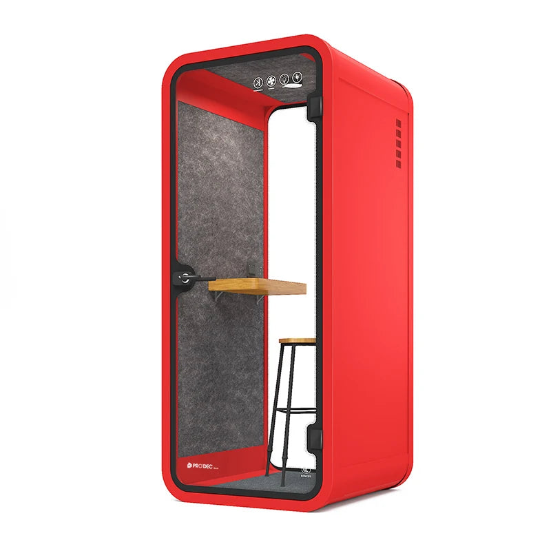 Video Conference Privacy Booth – Movable Soundproof – Aluminum Frame | KIMLUD