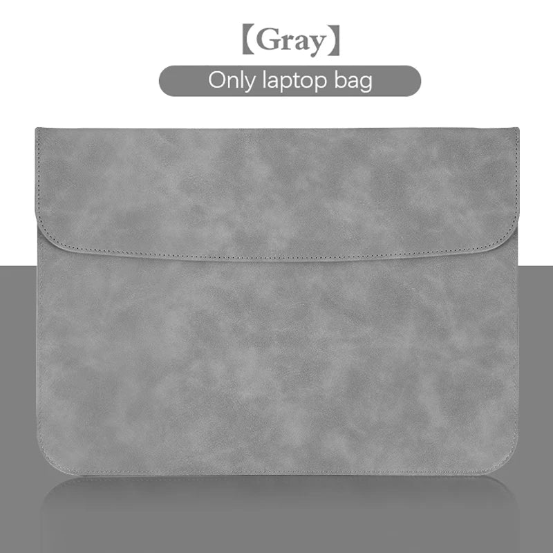 PU Laptop Sleeve 13–16 Inch Protective Fit — Gray | KIMLUD