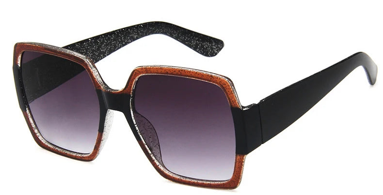 Plastic Oversized Square Sunglasses — Multicolor | KIMLUD