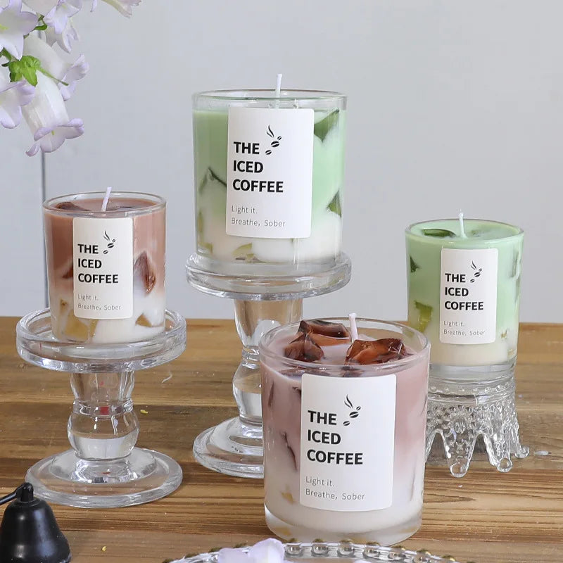KIMLUD, Jelly Wax Coffee Cup Aromatherapy Bedroom Smoke Free Candles Romantic Atmosphere Fragrance, KIMLUD Womens Clothes