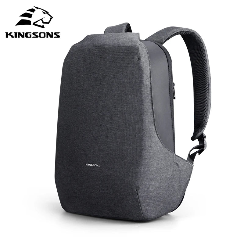 Kingsons Anti-theft Backpack For Men 15.6 inch Laptop W/ USB Charging Waterproof School Bag for College Student Boys