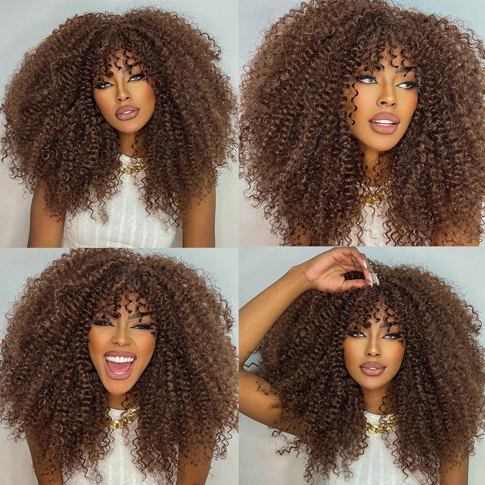 Afro Curly Bob Wig Hair Wigs And Extensions Remy Hair — Honey Blonde | KIMLUD
