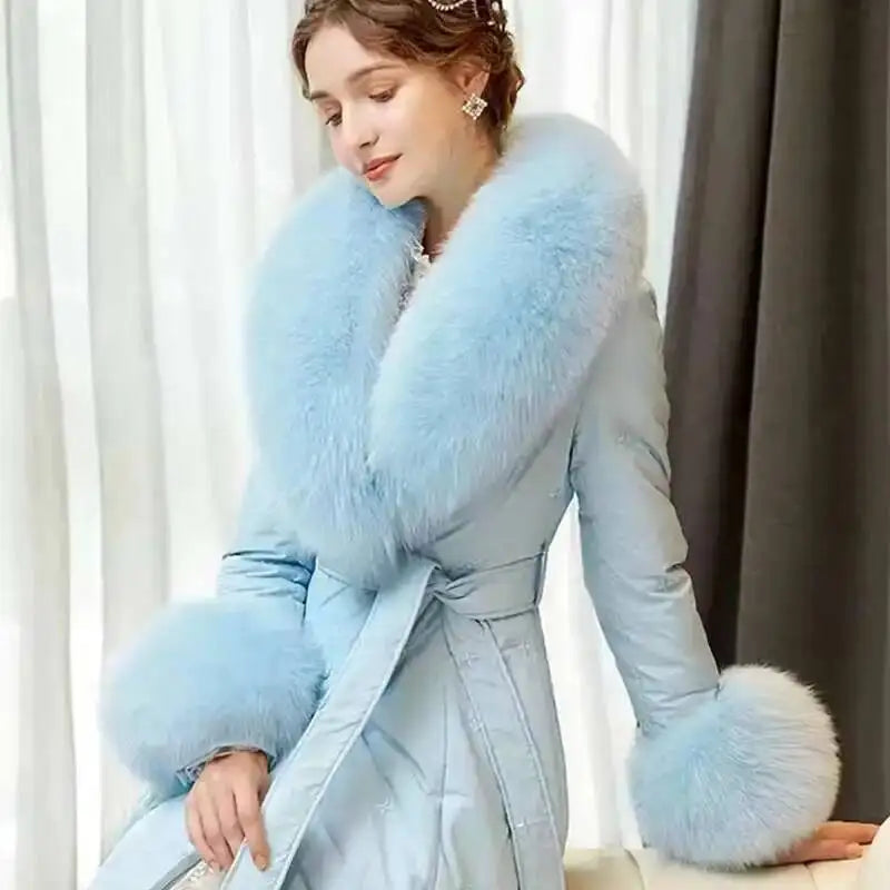 Real Fox Fur Collar Cuffs Set For Women Men Winter Neck Warmer Furry Scarf Fluffy Pelt Fur Shawl Coat Overcoat Fashion Accessory