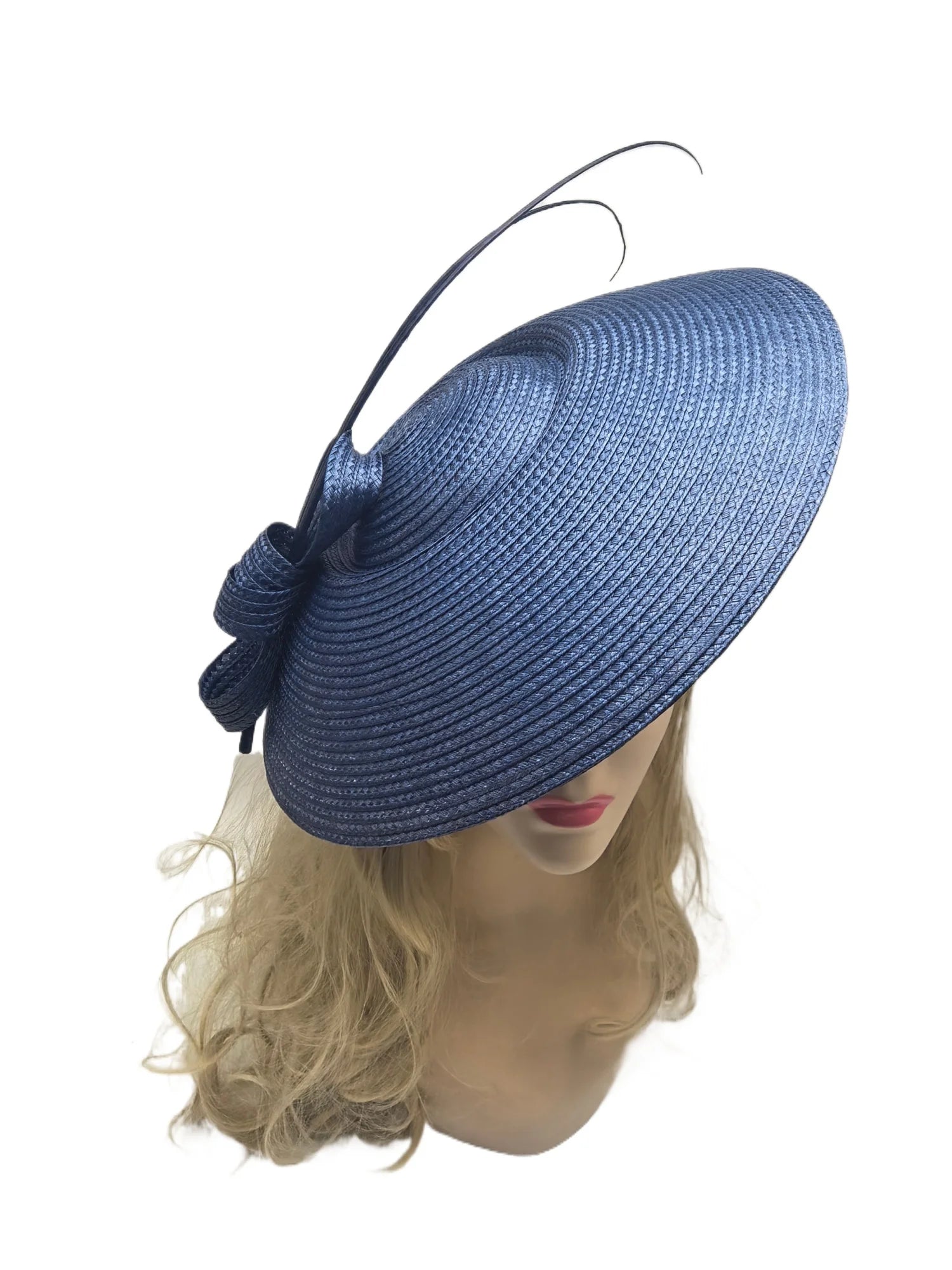 Polyester Fascinator Pillbox Hat — Black White | KIMLUD