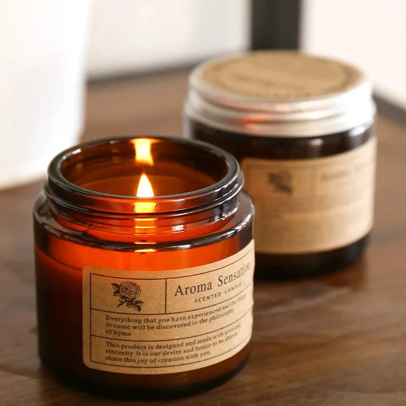 Smokeless Soy Candle Aromatherapy — Amber | KIMLUD