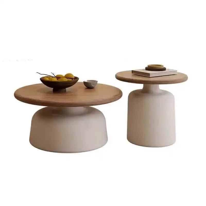 Nordic Wood Coffee Table With Storage — Natural Oak | KIMLUD