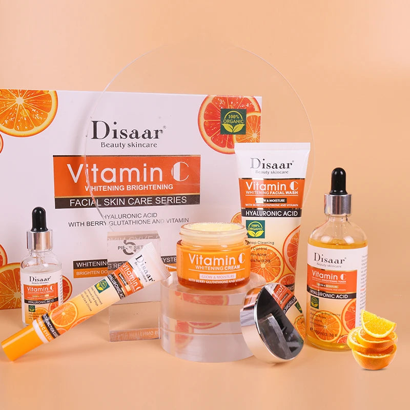 Brightening VC Skincare Set 5-Piece — Tangy Orange | KIMLUD