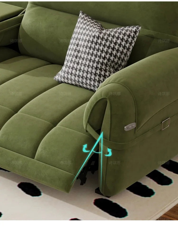 Nordic Modern Extendable Floor Sofas — Green | KIMLUD