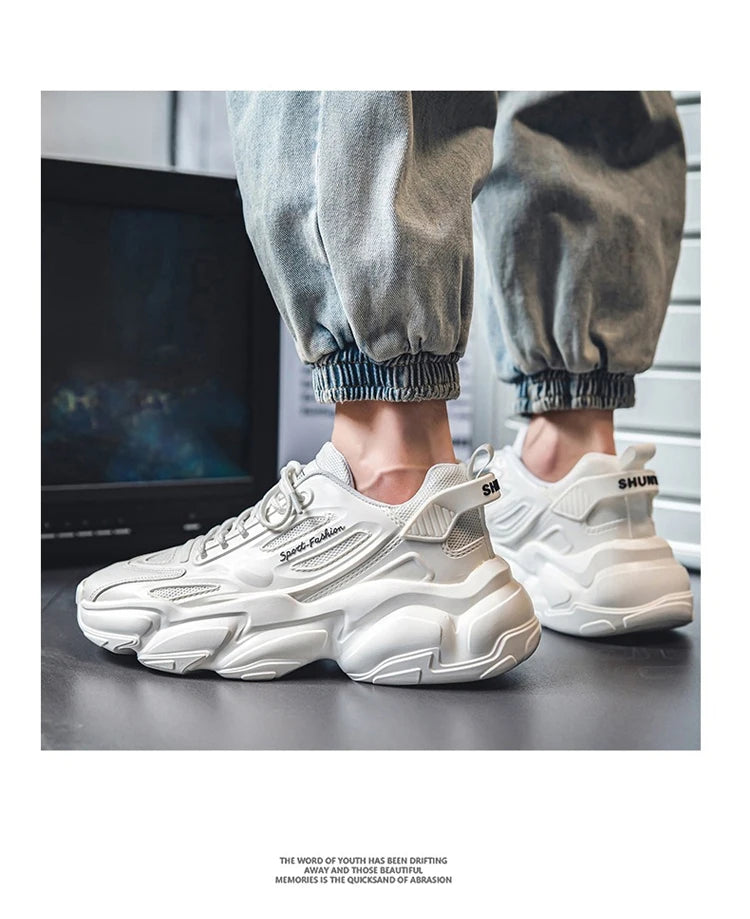 Breathable Mesh Sneakers Sport Walking — Black | KIMLUD