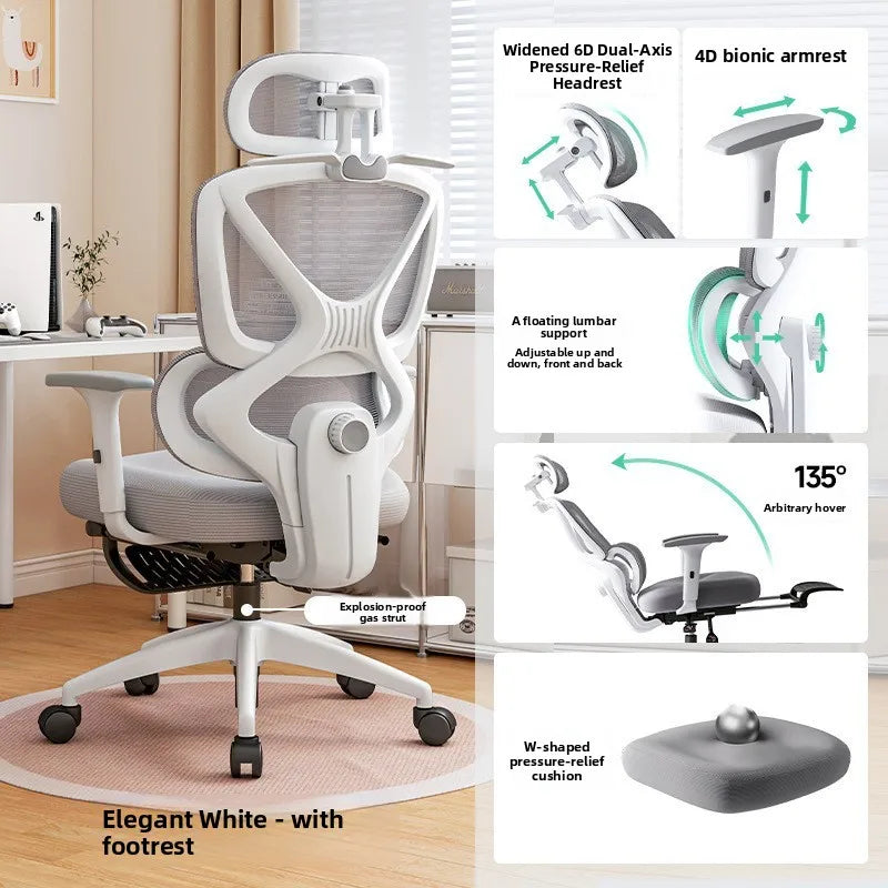 Office Chair – Adjustable Lumbar Support – Nylon Frame – Ergonomic | KIMLUD