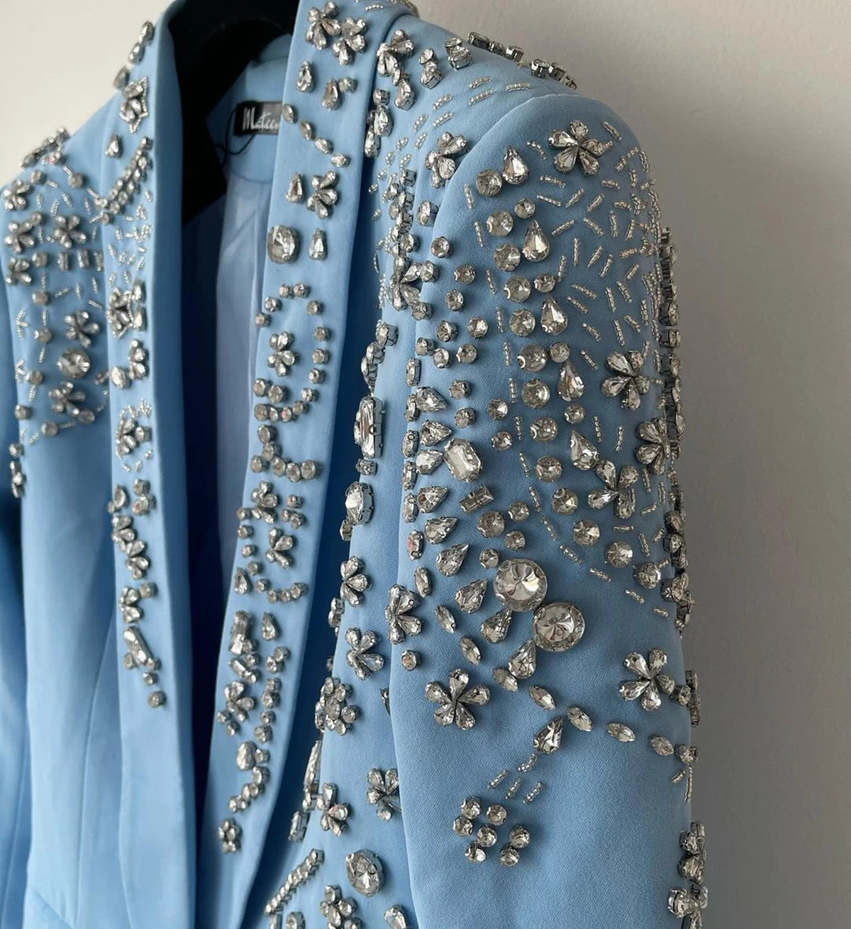 Luxury Rhinestone Mother of the Bride Dresses Women Suits Set 2 Pcs One Button Blazer+Pants Formal Prom Dress Custom Made - KIMLUD