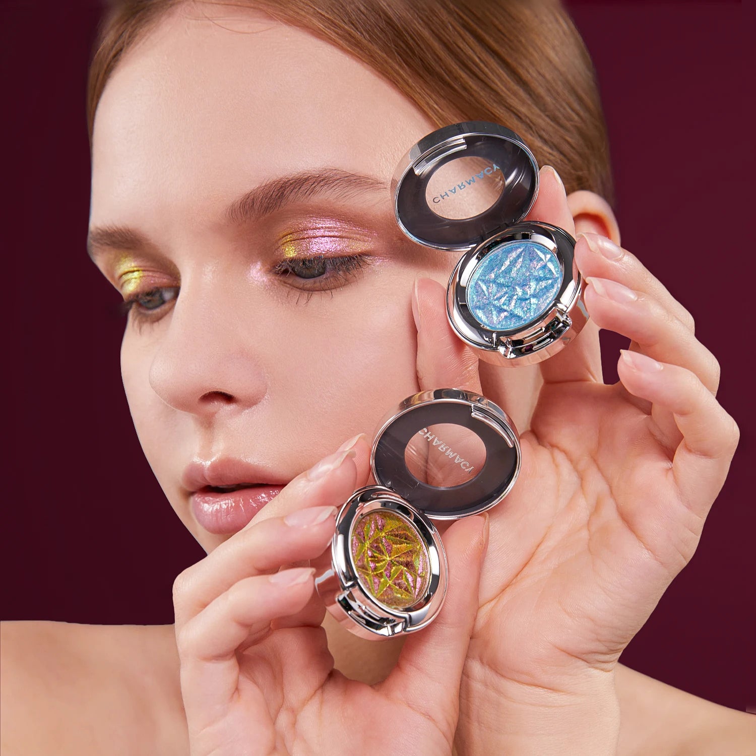 Color-Shift Glitter Eye Shadow High Pigment Long-Lasting Waterproof Smooth Blendable Formula — Teal | KIMLUD