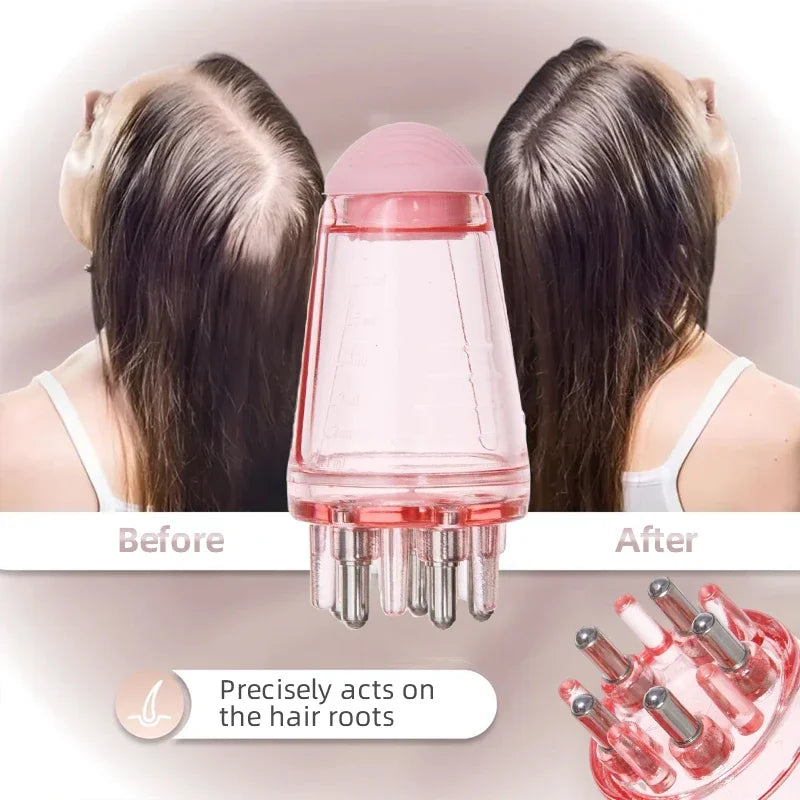 Translucent Plastic Hair Dye Tool Set With Applicator Bottle And Comb — Pink | KIMLUD