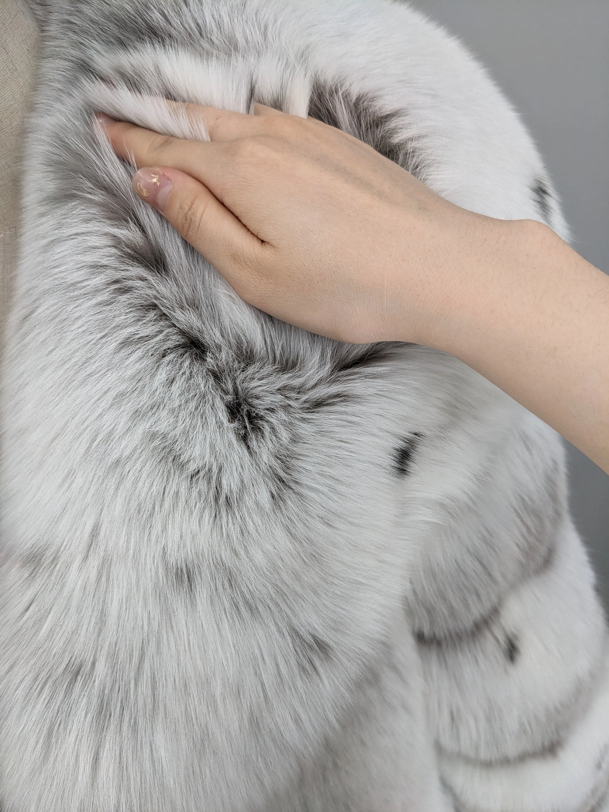 Fox Fur Coat - Big Turn-Down Collar - Fox Fur - Lynx | KIMLUD
