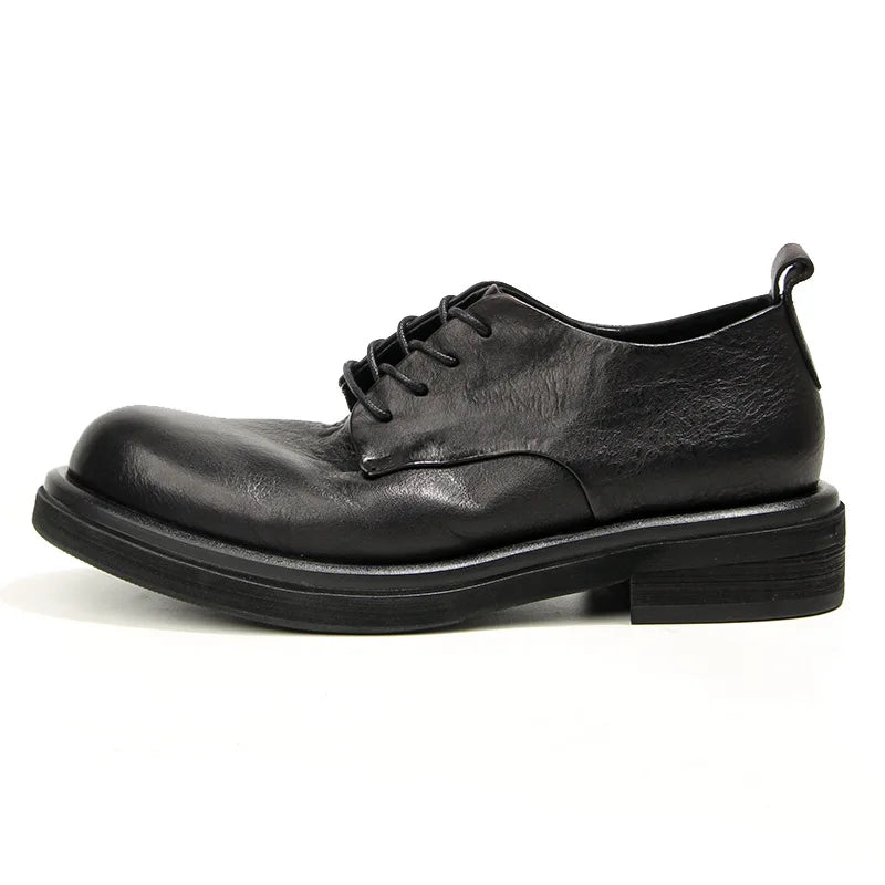 Soft Leather Mens Formal Shoes Luxury Quality Comfortable Brand Handmade Retro Genuine Leather Daily Wedding Social Shoes Male