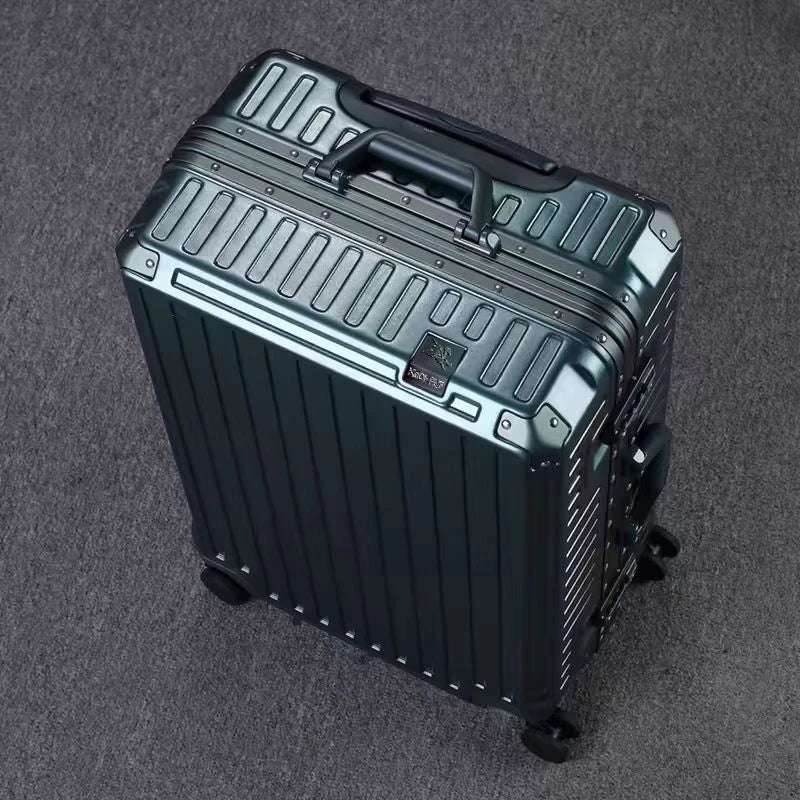 Suitcases Polycarbonate 2-Piece Set — Black | KIMLUD