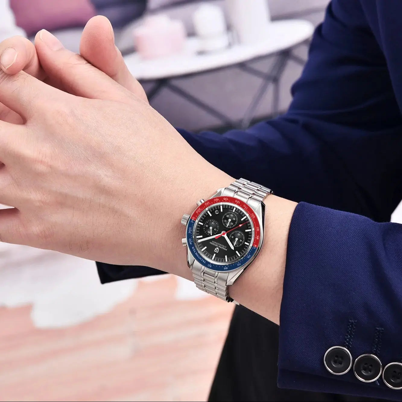 PAGANI DESIGN New Men's Watches Luxury Quartz Sapphire Bezel moon Watch For Men Sport Chronograph Waterproof Wristwatch 2024