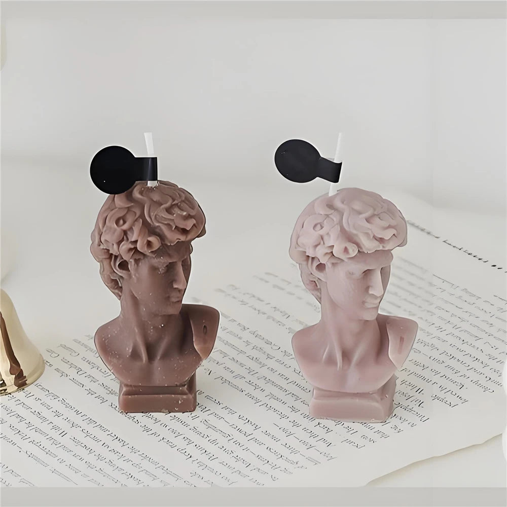 KIMLUD, Fruit scented candles, natural plant scented white tea, lavender, David sculpted Aromatherapy candles 4.5X6.5cm, KIMLUD Womens Clothes