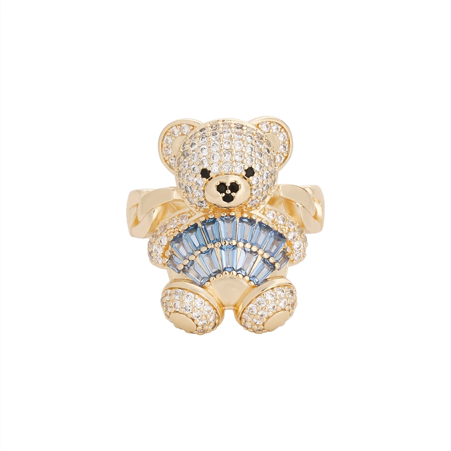 Gold Plated Diamond Bracelet Earrings Set — Gold | KIMLUD