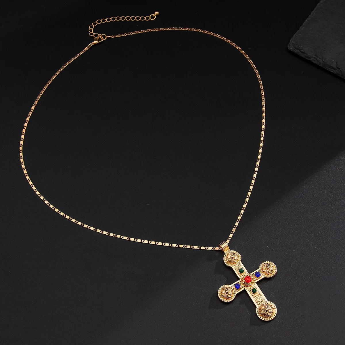 KIMLUD, Ingemark 3 Styles Creative Big Imitation Pearl Beads Chain Necklace for Men Hip Hop Jesus Cross Pendant Choker Male Jewelry Gift, KIMLUD Womens Clothes