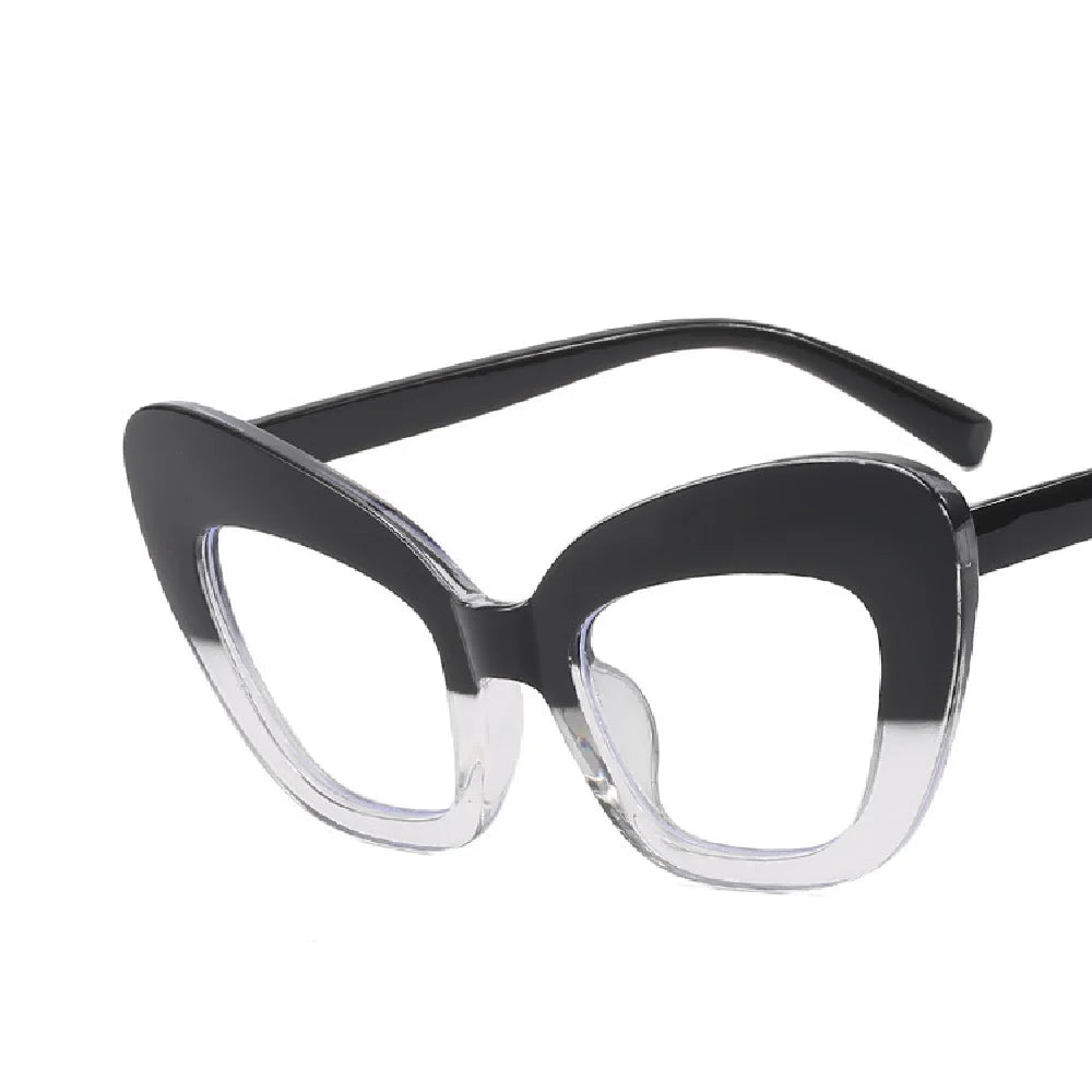 Cat Eye Eyewear Frame – Anti Blue Light – Plastic Oversized Leopard | KIMLUD