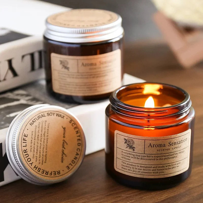 Smokeless Soy Candle Aromatherapy — Amber | KIMLUD