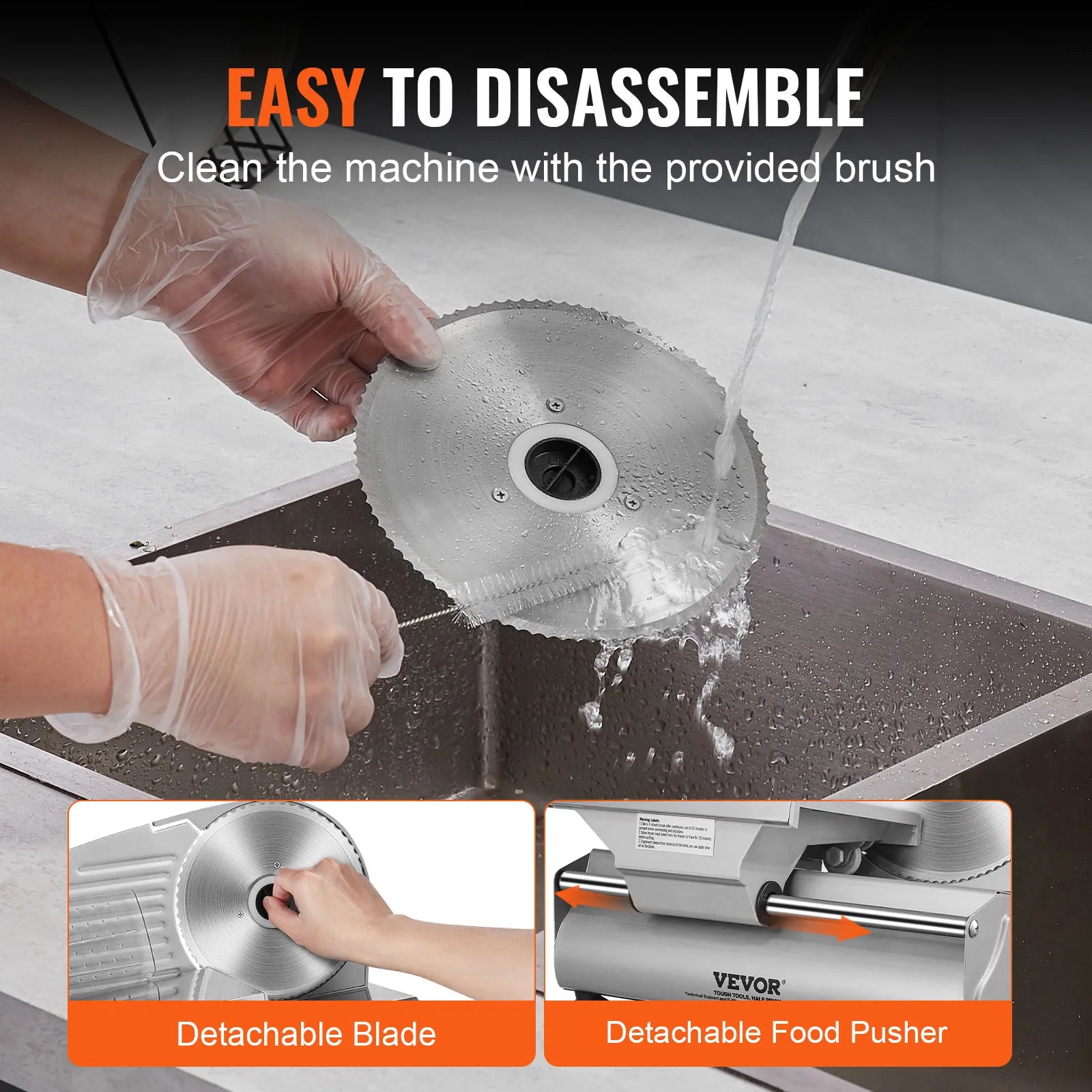 Stainless Steel Meat Slicer Electric — Silver | KIMLUD