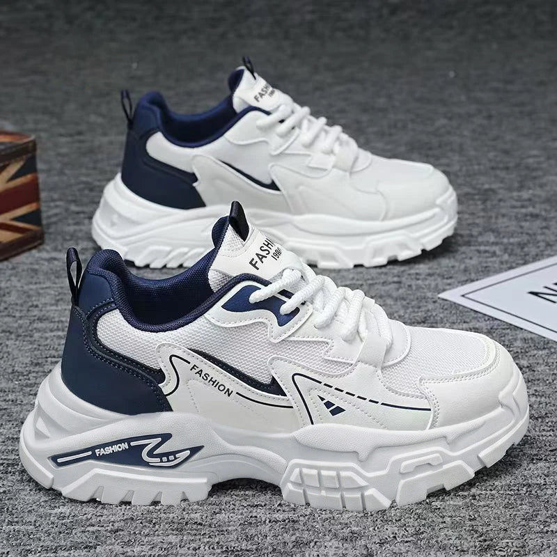 Men's shoes 2026 new summer breathable trend running casual versatile thick sole height increasing sports shoes outdoor