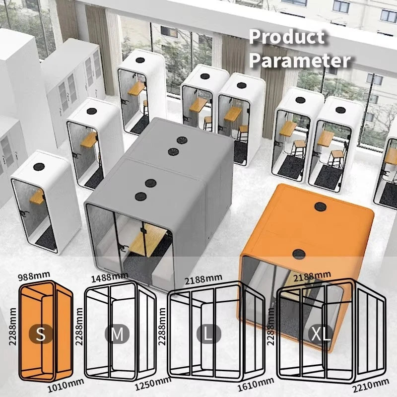 Acoustic Privacy Pod - Single Occupancy - Aluminum Alloy Frame | KIMLUD