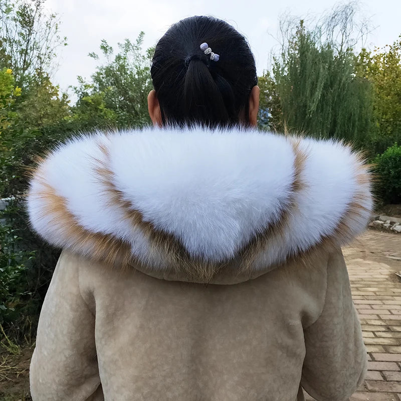 Fox Fur Collar – Hood Decor for Down Coats – Real Fox Fur | KIMLUD