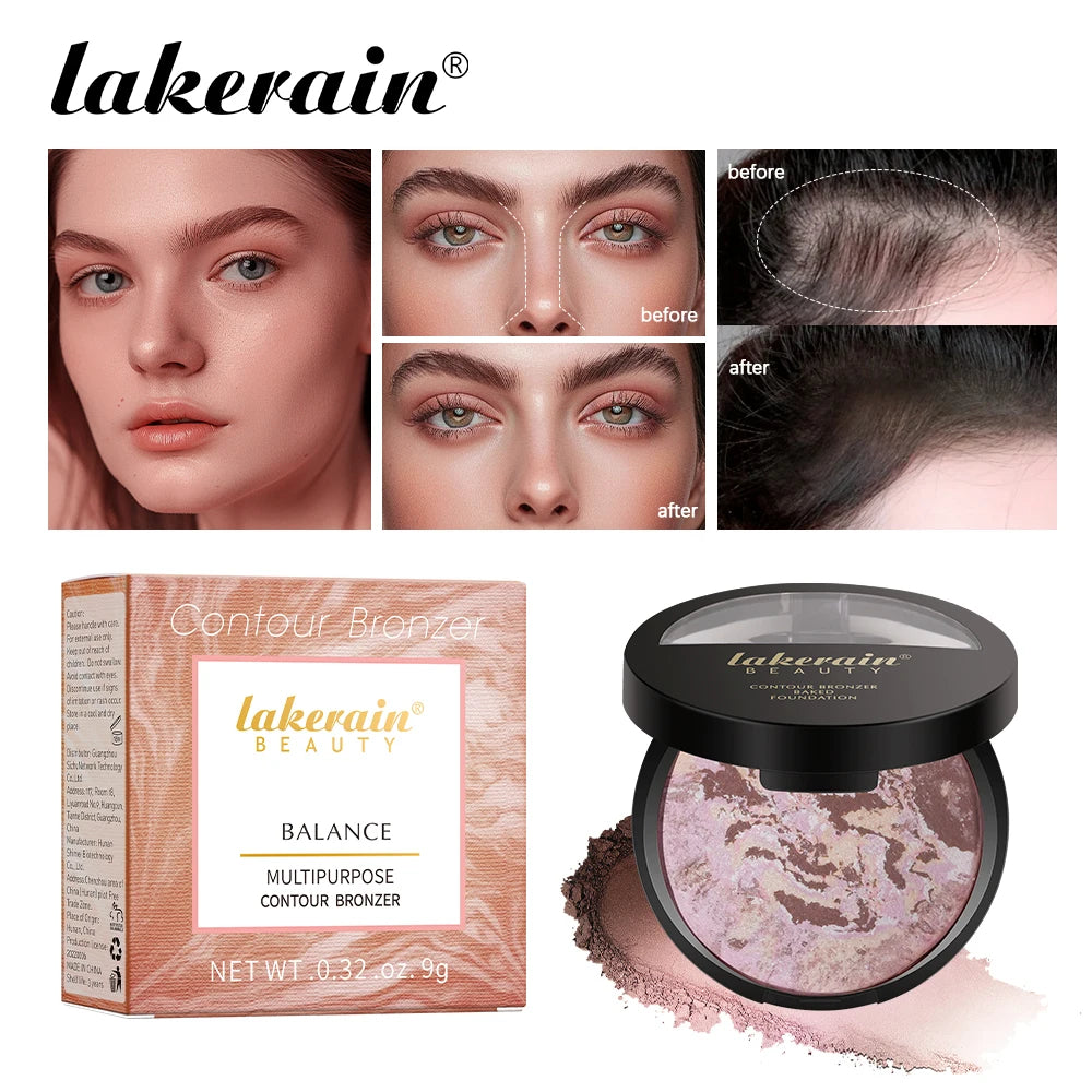 Baked Powder Palette Color Correcting Powder Foundation Balance & Brighten Coverage Semi Matte Natural Finish 1Piece 9g