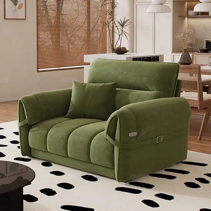 Nordic Modern Extendable Floor Sofas — Green | KIMLUD
