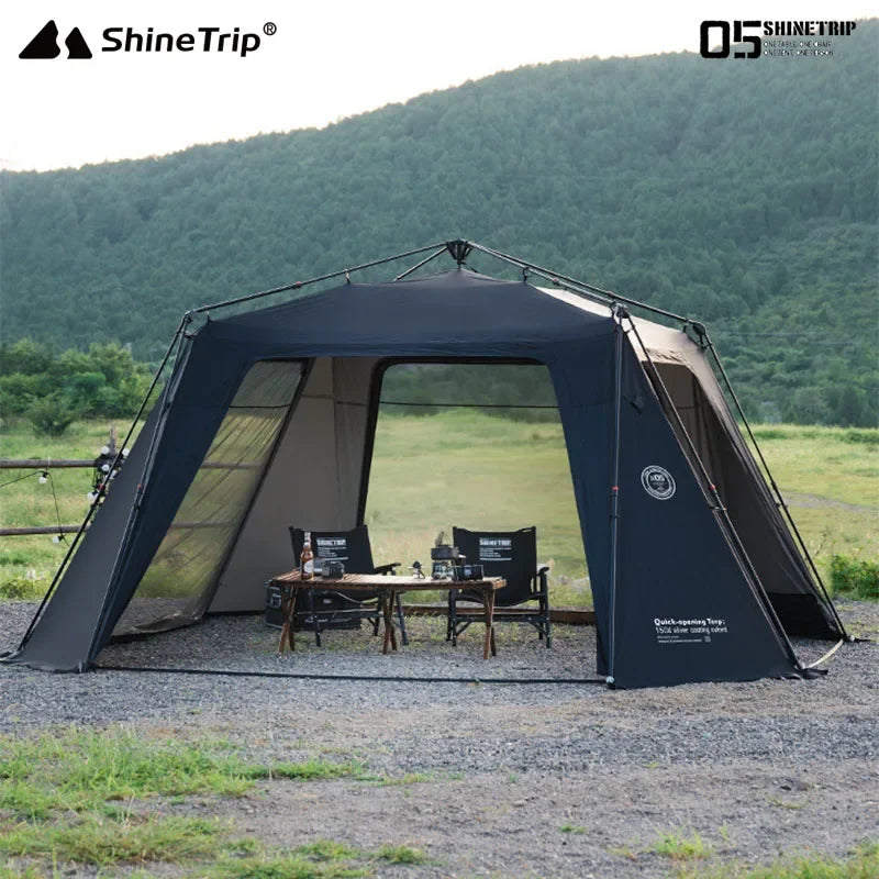 ShineTrip Auto Dome Canopy Series Silver Coated Canopy Oversized Quick Setup Sunproof Camping Auto Dome House Waterproof Tent