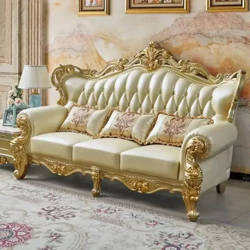 Large Filler Golden Sofas Wood Design Reclining Designer Luxury Couch Lounges Modular Nordic Canape Salon Furniture Home