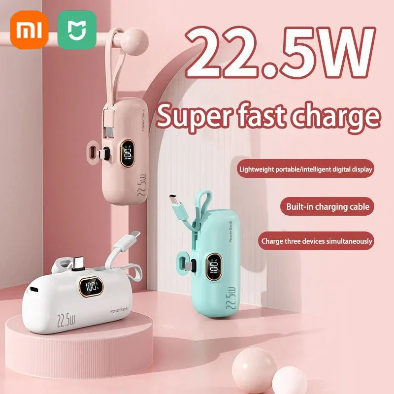 Xiaomi Mini Convenient Mobile Power Bank 30000mah Portable Fast Charging  suitable for iPhone 16 15 14 Samsung External Battery