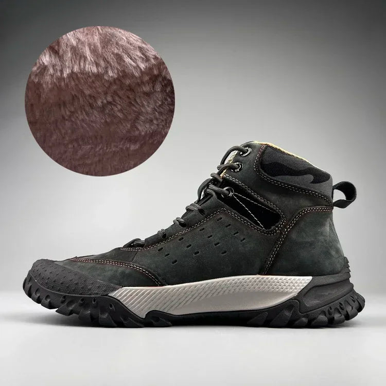 Men's High Top Shoes – Waterproof – Cow Leather | KIMLUD